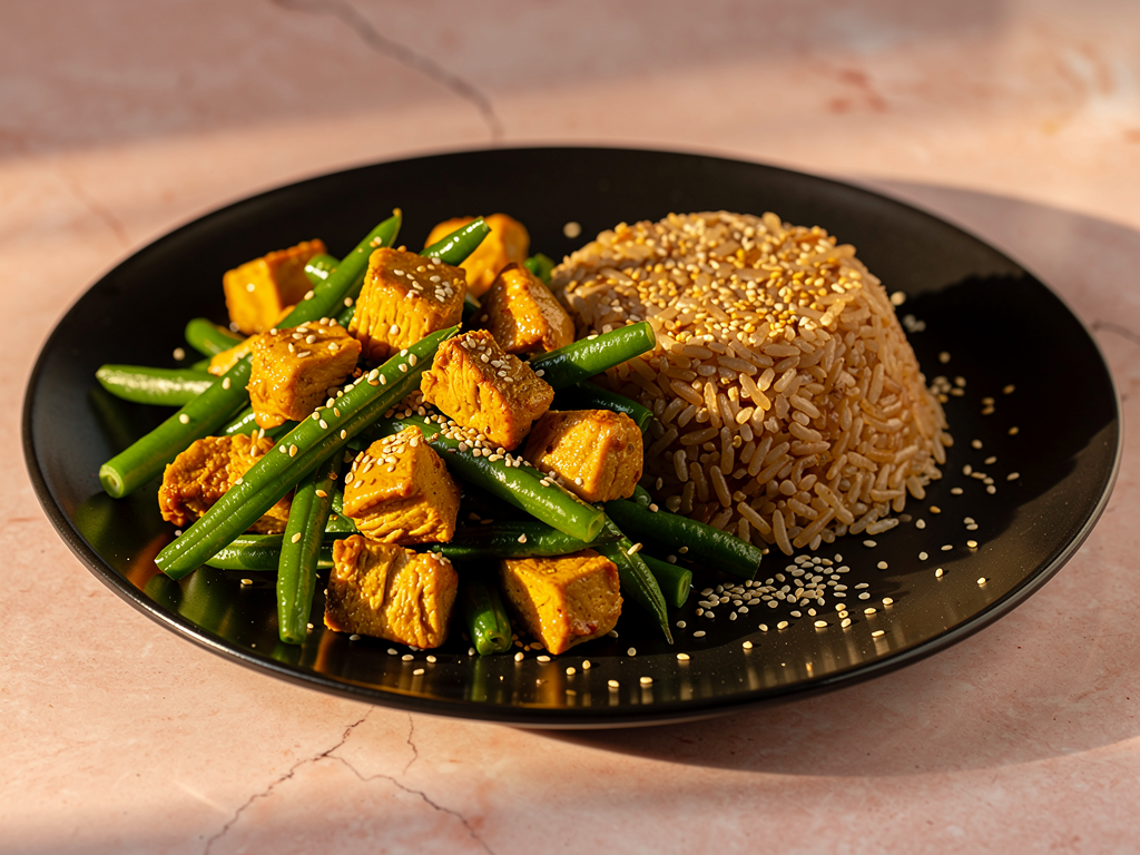 Kurczak curry z fasolką szparagową (wersja lżejsza)